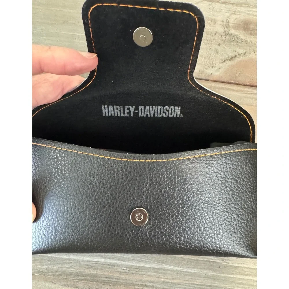 NEW‎ Harley-Davidson Semi-Hard Eyeglasses Case With Microfiber Cleaning Cloth